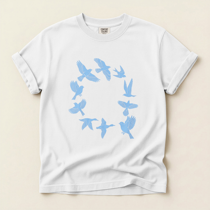 Bird Circle Flight - White