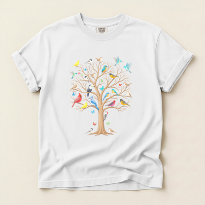Bird Tree Seasons - White