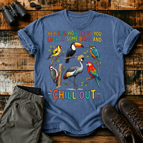 Hey Bro Look at Some Birds and Chill Out Tee