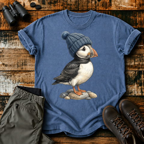 Winter Puffin Beanie Tee