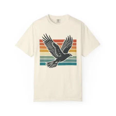 Retro Flying Bird Stripes Tee