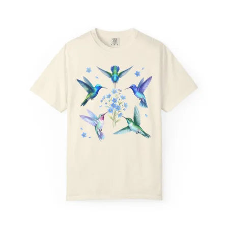 Hummingbird Floral Circle Tee