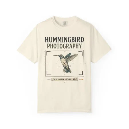 Hummingbird Photography Camera Settings Tee